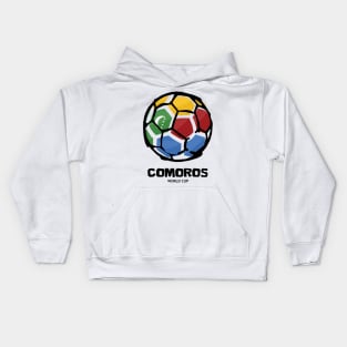 Comoros Football Country Flag Kids Hoodie